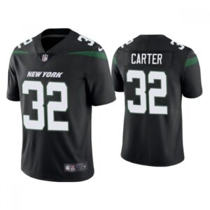 6861c4022e670_1 Men's New York Jets #32 Michael Carter 2021 Black Vapor Untouchable Limited Stitched Jersey
