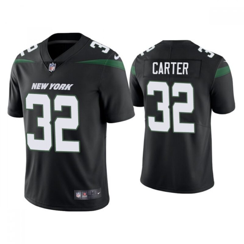6861c4022e670_1 Men's New York Jets #32 Michael Carter 2021 Black Vapor Untouchable Limited Stitched Jersey