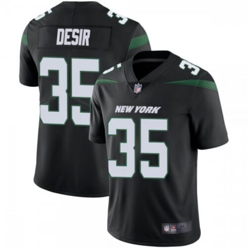 6861c41288010_1 Men's New York Jets #35 Pierre Desir Black Vapor Untouchable Limited Stitched Jersey