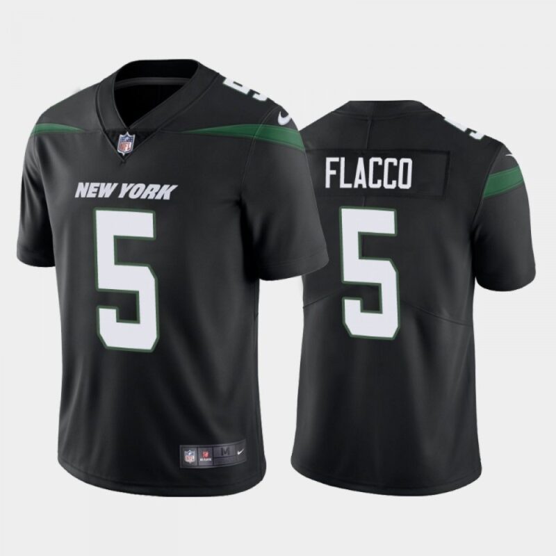 6861c418f394b_1 Men's New York Jets #5 Joe Flacco Black Vapor Untouchable Limited Stitched Jersey