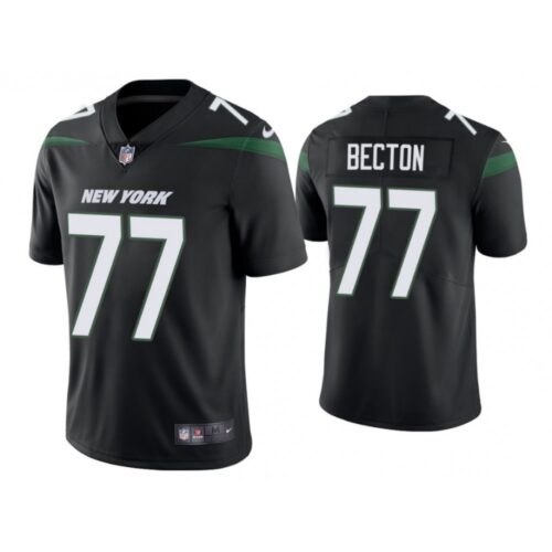 6861c43957bf7_1 Men's New York Jets #77 Mekhi Becton Black Vapor Untouchable Limited Stitched Jersey