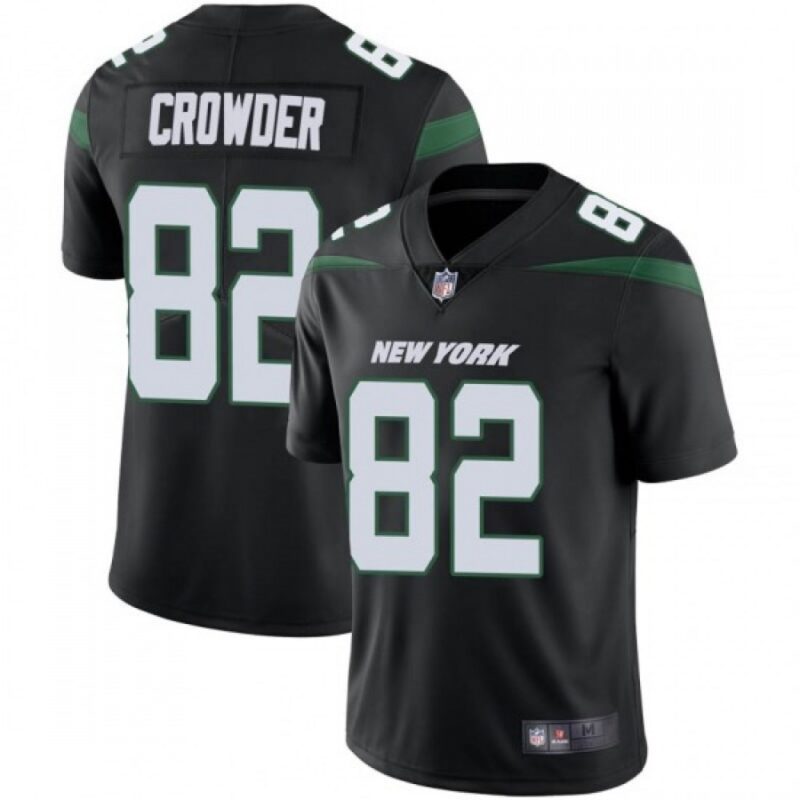 6861c4463b87e_1 Men's New York Jets #82 Jamison Crowder Black Vapor Untouchable Limited Stitched Jersey