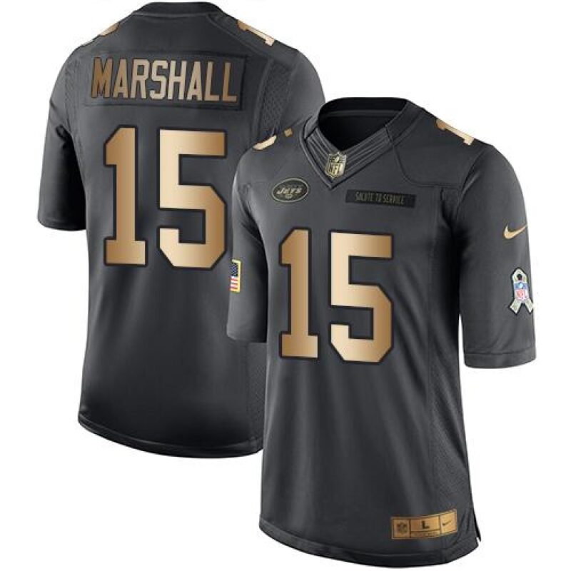 6861c460a2a13_1 Jets #15 Brandon Marshall Black Men's Stitched NFL Limited Gold Salute To Service Jersey