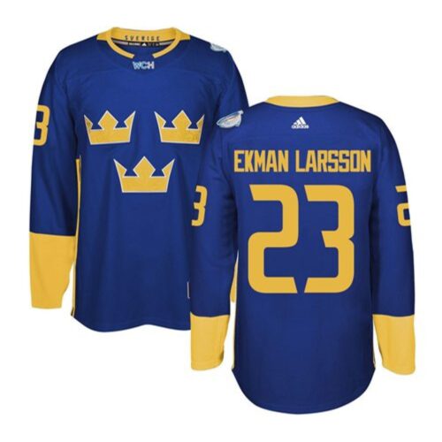 6861c484421c3_1 Team Sweden #23 Oliver Ekman-Larsson Blue 2016 World Cup Stitched NHL Jersey