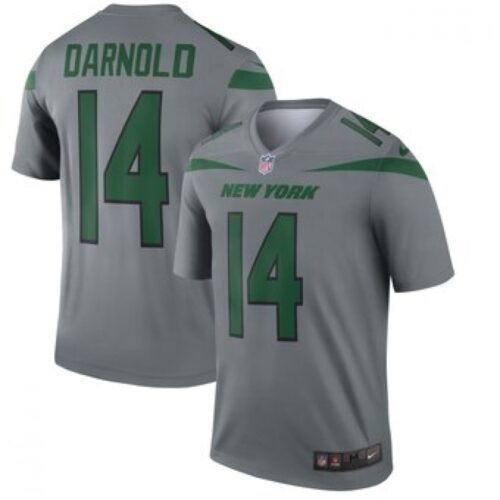 6861c48a5de60_1 Men's New York Jets #14 Sam Darnold Gray Inverted Legend Jersey