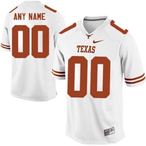 6861c48e8ffb8_1 Longhorns Personalized Authentic White NCAA Jersey