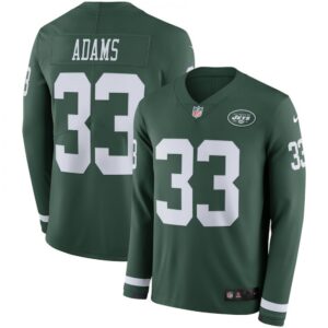 6861c4b9994af_1 Men's New York Jets #33 Jamal Adams Green Therma Long Sleeve Stitched NFL Jersey