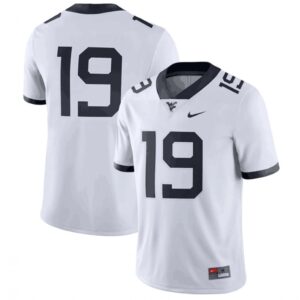 6861c4cb15eee_1 Men's West Virginia Mountaineers Customized White Stitched Jersey