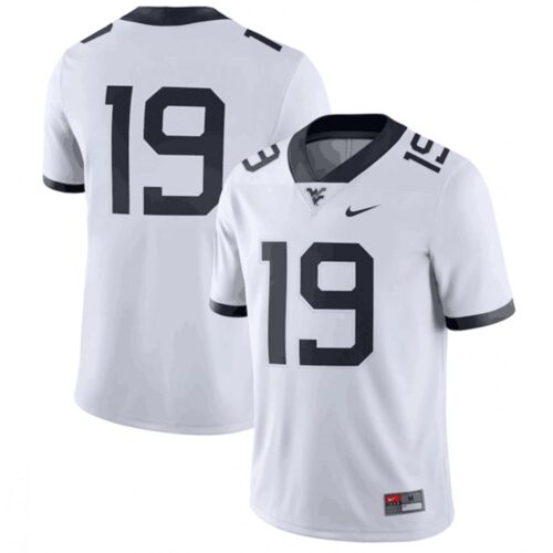 6861c4cb15eee_1 Men's West Virginia Mountaineers Customized White Stitched Jersey