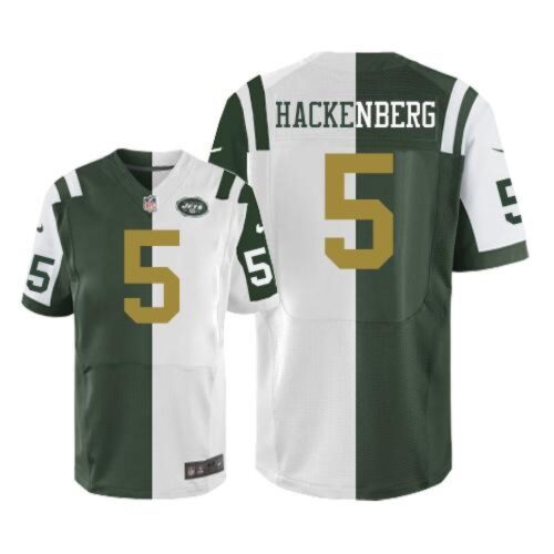 6861c50212d52_1 Jets #5 Christian Hackenberg Green/White Men's Stitched NFL Elite Split Jersey