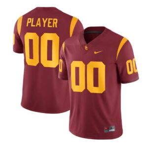 6861c51c49d7e_1 Men's USC Trojans ACTIVE PLAYER Custom Red Stitched Jersey