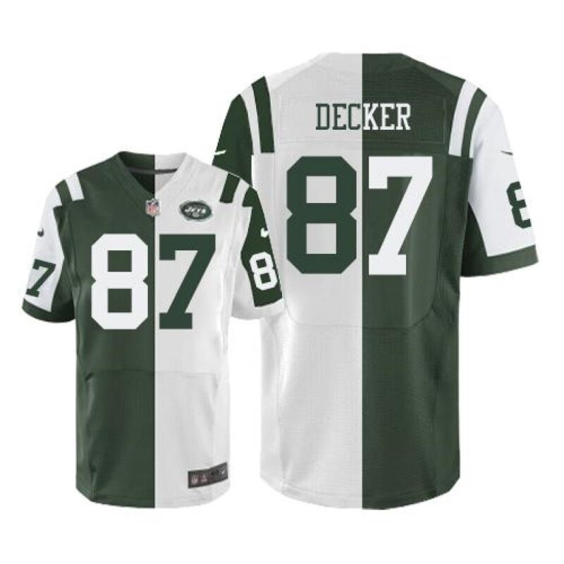 6861c52bafce8_1 Jets #87 Eric Decker Green/White Men's Stitched NFL Elite Split Jersey