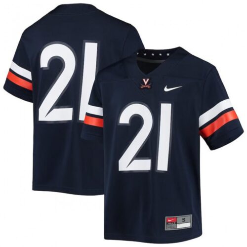 6861c52ec0881_1 Men's Virginia Cavaliers ACTIVE PLAYER Custom Navy Stitched Football Jersey