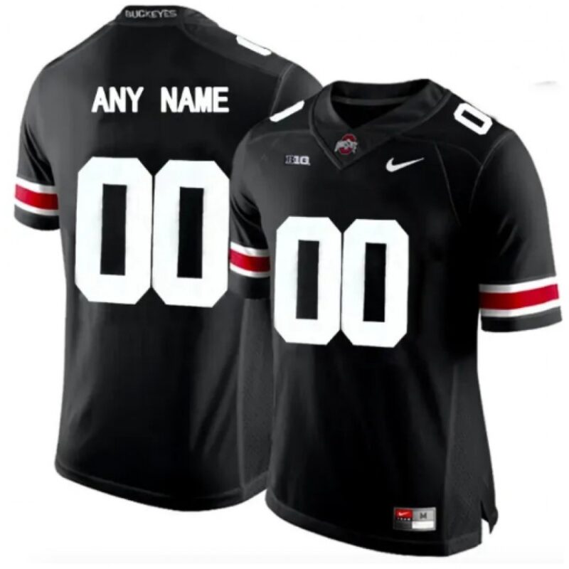 6861c53be5887_1 Men's Ohio State Buckeyes ACTIVE PLAYER Custom Black Stitched Jersey