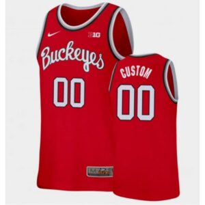 6861c54472bb7_1 Men's Ohio State Buckeyes Customized Red Stitched Jersey