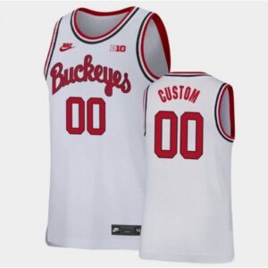 6861c54c6fde2_1 Men's Ohio State Buckeyes Customized White Stitched Jersey