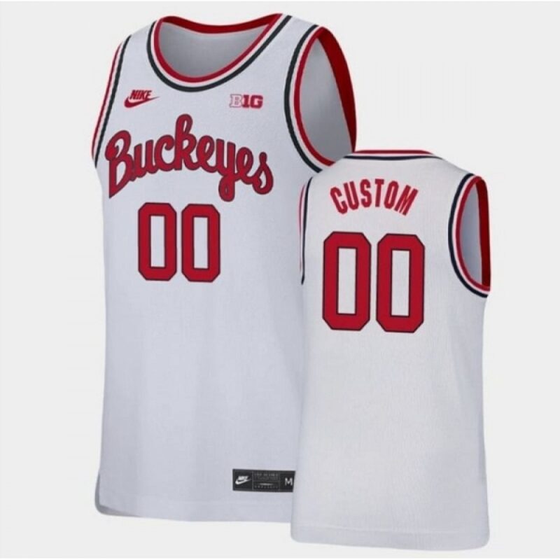 6861c54c6fde2_1 Men's Ohio State Buckeyes Customized White Stitched Jersey