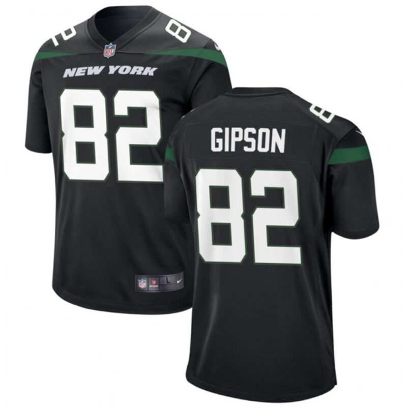 6861c564a7897_1 Men's New York Jets #82 Xavier Gipson Black Stitched Jersey