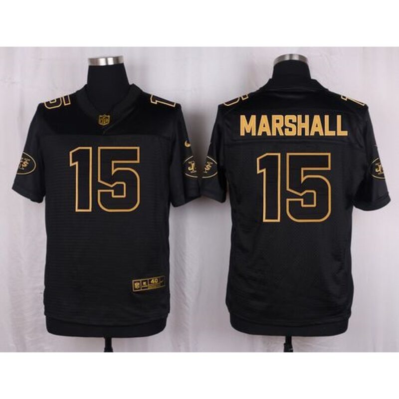 6861c56ab72cb_1 Jets #15 Brandon Marshall Black Men's Stitched NFL Elite Pro Line Gold Collection Jersey