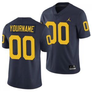 6861c57117318_1 Men's Michigan Wolverines Custom Navy Stitched Jersey