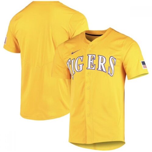 6861c59558501_1 Men's LSU Tigers ACTIVE PLAYER Custom Gold Vapor Untouchable Stitched Baseball Jersey