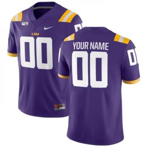 6861c59800920_1 Men's LSU Tigers Active Player Custom Purple With 150th Patch Limited Stitched Jersey