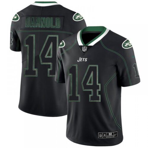 6861c5a15657c_1 Men's New York Jets #14 Sam Darnold Black 2018 Lights Out Color Rush NFL Limited Jersey