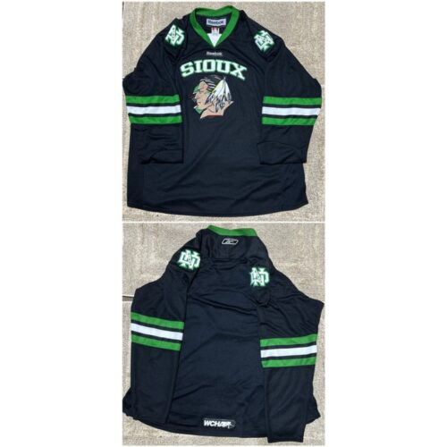 6861c5b85cf45_1 Men's North Dakota Fighting Sioux Custom Black WCHA Stitched Jersey