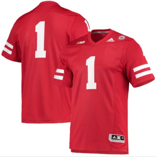 6861c5c361c11_1 Men's Cornhuskers ACTIVE PLAYER Custom Scarlet Stitched Football Jersey