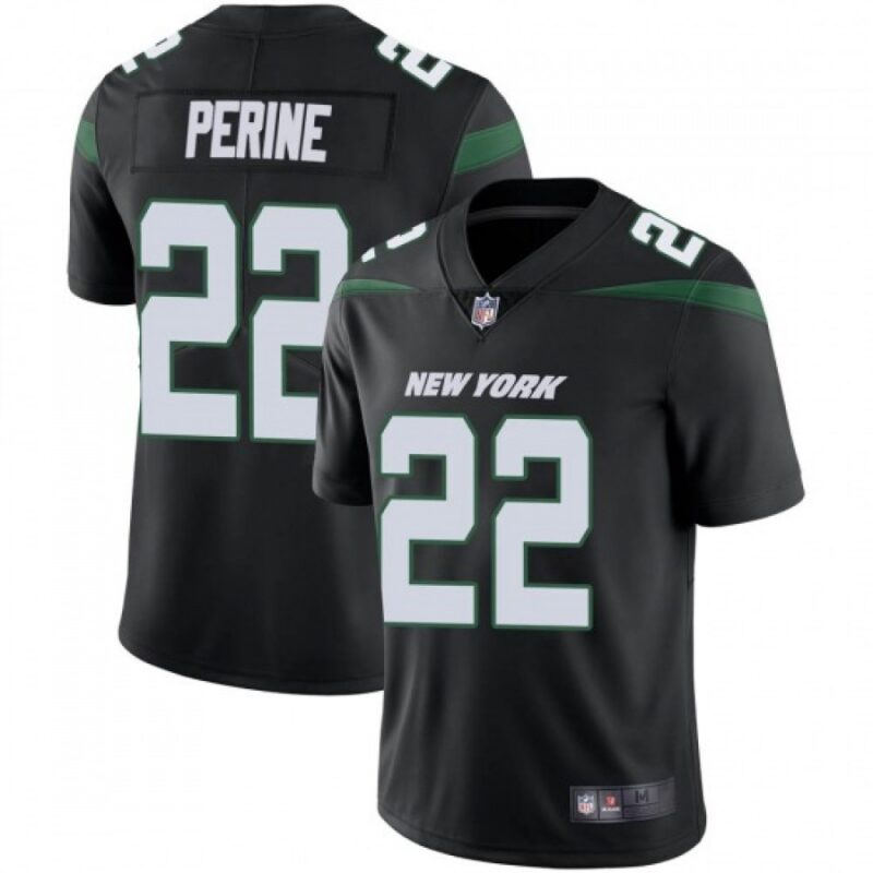 6861c5c7a03b9_1 Men's New York Jets #22 La'Mical Perine Black Vapor Untouchable Limited Stitched Jersey