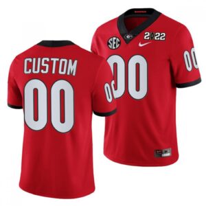 6861c5dea55d5_1 Men's Georgia Bulldogs ACTIVE PLAYER Custom 2022 Patch Red College Football Stitched Jersey
