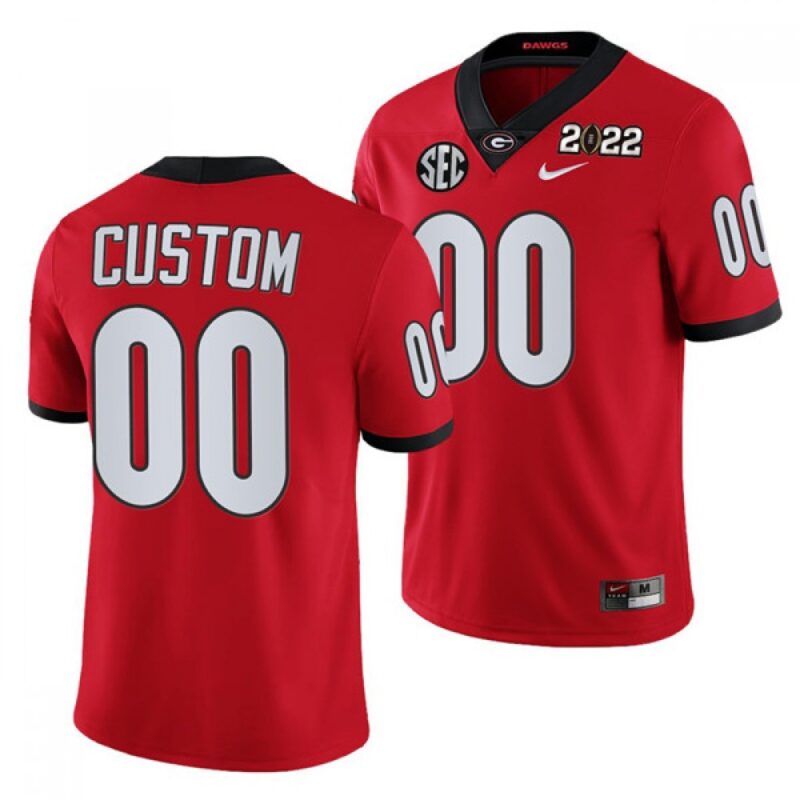 6861c5dea55d5_1 Men's Georgia Bulldogs ACTIVE PLAYER Custom 2022 Patch Red College Football Stitched Jersey