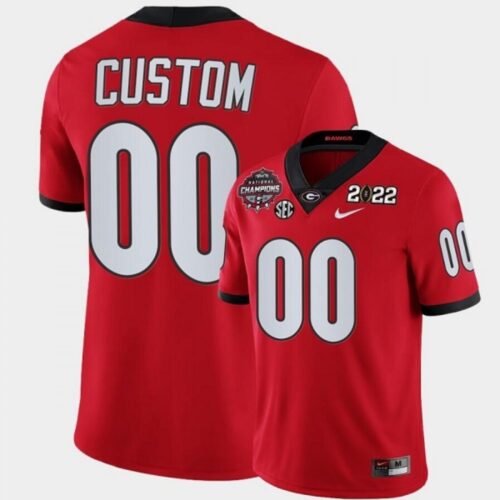6861c5eeab739_1 Men's Georgia Bulldogs Customized 2021/22 Red CFP National Champions Stitched Jersey