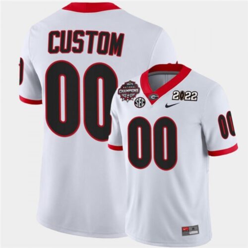 6861c5f1977f5_1 Men's Georgia Bulldogs Customized 2021/22 White CFP National Champions Stitched Jersey