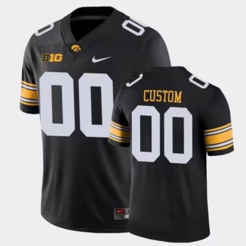 6861c6096369f_1 Men's Iowa Hawkeyes Active Player Custom Black Stitched Jersey
