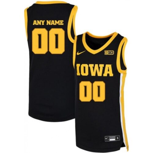 6861c60e6d028_1 Youth Iowa Hawkeyes Custom Black Basketball Stitched Jersey
