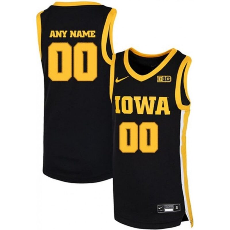 6861c60e6d028_1 Youth Iowa Hawkeyes Custom Black Basketball Stitched Jersey