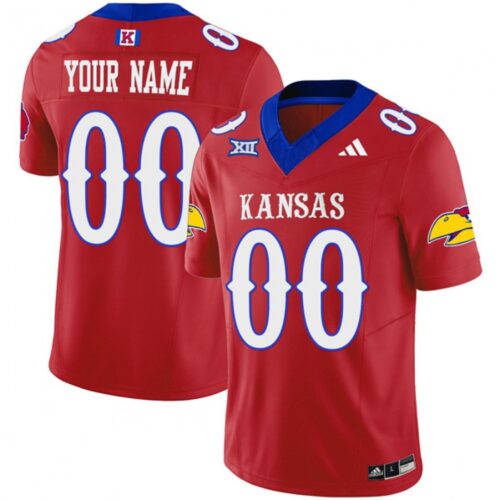 6861c64ebfb70_1 Men's Kansas Jayhawks ACTIVE PLAYER Custom Red 2023 F.U.S.E. Vapor Limited Stitched Jersey