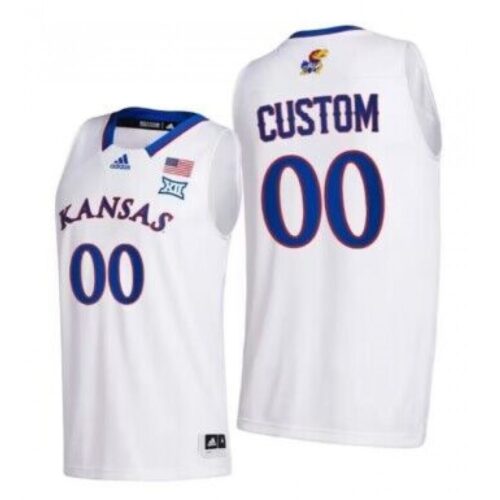 6861c65c2539f_1 Men's Kansas Jayhawks Custom White Stitched Basketball Jersey