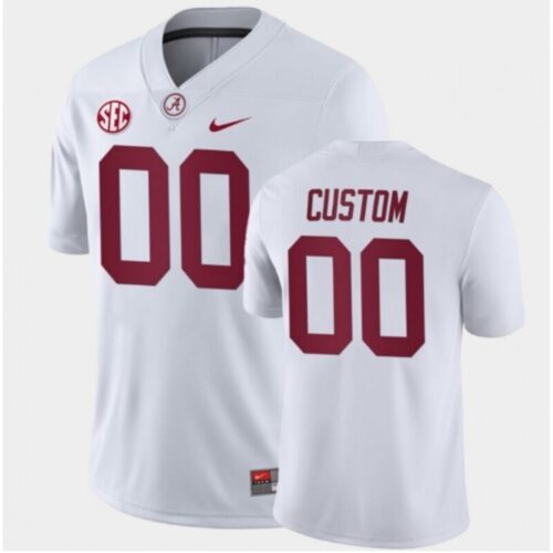 6861c67e5adee_1 Men's Alabama Crimson Tide Active Player Custom White Stitched Jersey