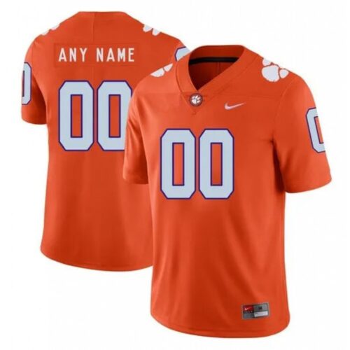 6861c697568e9_1 Men's Clemson Tigers ACTIVE PLAYER Custom Orange Stitched Football Jersey