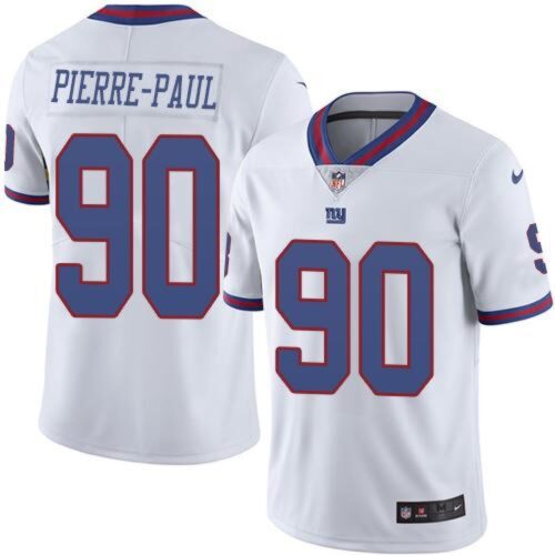 6861c6a564ef9_1 Giants #90 Jason Pierre-Paul White Men's Stitched NFL Limited Rush Jersey