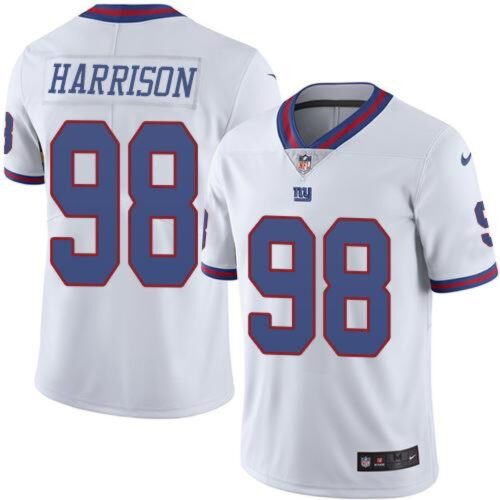 6861c6ab84aec_1 Giants #98 Damon Harrison White Men's Stitched NFL Limited Rush Jersey