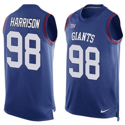 6861c7759c0de_1 Giants #98 Damon Harrison Royal Blue Team Color Men's Stitched NFL Limited Tank Top Jersey
