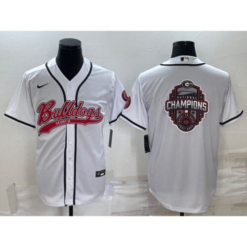 6861c7c1c074c_1 Men's Georgia Bulldogs White Team Big Logo With Patch Cool Base Stitched Baseball Jersey