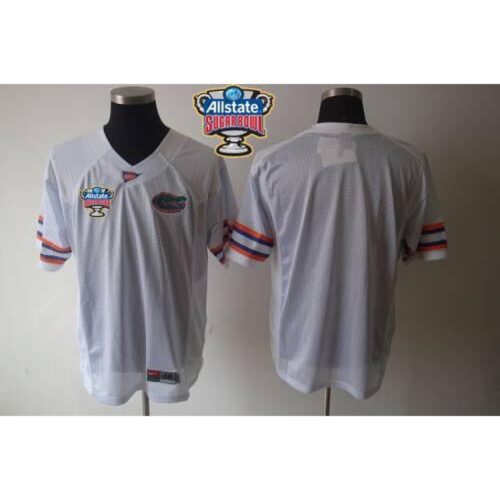 6861c7f89d3c0_1 Gators Blank White Allstate Sugar Bowl Stitched NCAA Jersey