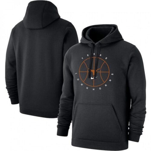 6861c897e149d_1 Men's Texas Longhorns Black Basketball Icon Club Fleece Pullover Hoodie