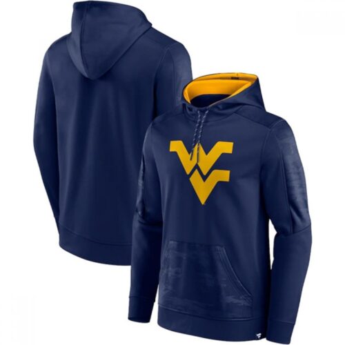 6861c8ae86f3f_1 Men's West Virginia Mountaineers Navy On The Ball Pullover Hoodie