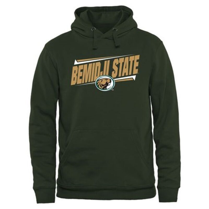6861c8fb67702_1 Bemidji State Beavers Double Bar Pullover Hoodie Green