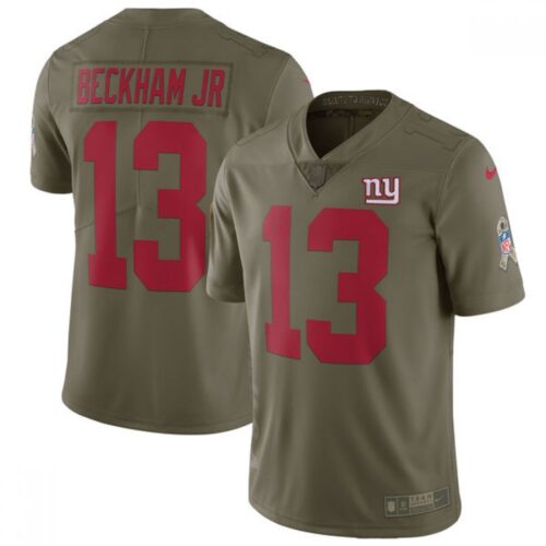 6861c901a3dbe_1 Men's New York Giants #13 Odell Beckham Jr Olive Salute To Service Limited Stitched NFL Jersey
